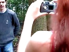 Horny Redhead Meets A Voyeur In The Woods - Linkpunt