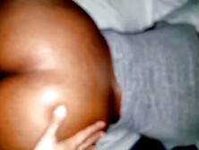 Massive butt slut taking large ebony rod