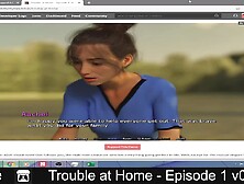 Trouble at Home - ep 1(free game itchio )Visual Novel