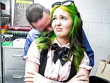 Green-haired chick Aveena Axel screwed in the missionary pose