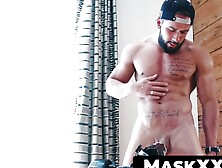 MaskXXX. com - Tattooed hunk reaches new heights with fake ass machine pleasure
