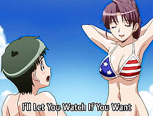 Cartoon – Cougar Stepsister Goes Topless at the Beach! [Uncensored] [Subtitled]