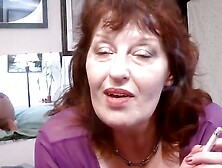 V 368 Curvy Dawn smokin' in purple sheer robe with an climax to chase