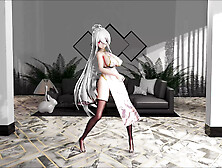 Alluring Bitch In Ebony Stockings Dancing (3D CARTOON)