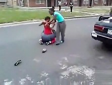 Black Maids Throwing Punches In The Street