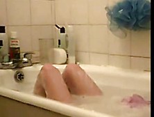 Cute teen caught in bath
