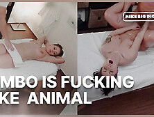Brunette Bimbo Rides Cock Like a Fucking Slut