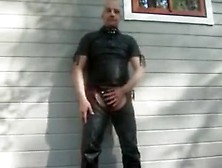 Finnish Leather Gay Shoot Cum Outdoor