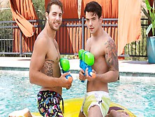 Next Door Buddies - Carter Woods And Dakota Payne Enjoying Poolside Anal Sex