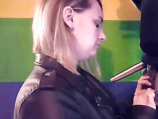 Leather Jacket Blowjob,  Leather Handjob