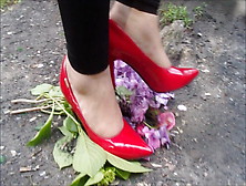 Flowers Crush In Red Heels