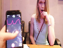 Extreme Play With Vibrator In Cafe!