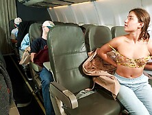 Beautiful Big-Ass Chick Sara Heat Is Touching Herself On A Plane