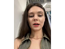 MilaBee cute cam model in public toilets