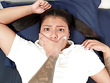 Shh shh don't screech!! Stepdad bangs his stepdaughter during the time that that babe takes a nap