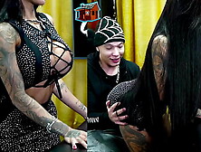 Ruan got really horny while Bibi Griffo bounces on his lap really hot - Pápum no Barraco Podcast!