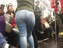 Super Wide Booty Milf On Train Pt 3