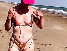Hot Femdom Mistress Humiliates Sissy Hubby in Chastity Cage on Nude Beach - Kmarcouple Amateur BDSM