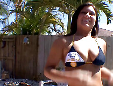 Seductive steamy escort sucks and fucks BBC outdoors