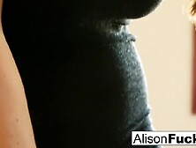 Large boobed chick Alison Tyler plays with her cunt