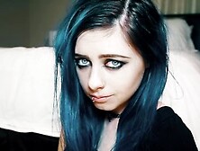 Cums Face blue eyes stunning agony