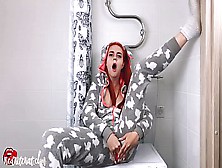 Sweet Strawberry Blonde Masturbates Twat Dildo And Climax In Kigurumi