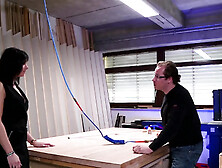 Lovely big ass brunette gets smashed in her pussy