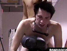 Master fucks Trevor Edges mouth and ass before jerking him