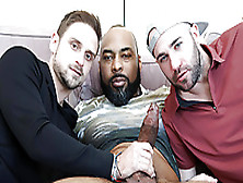 Jerk Off Session Turns Into Interracial Gay Threesome