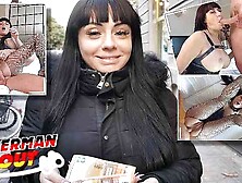 Ravishing German's street casting porn