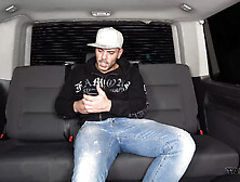 Blonde with amazing natural rack shakes it on a massive drill