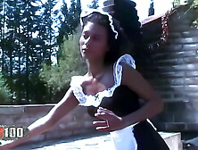 Priska Farel pounded in behind and cunt in the garden