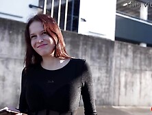 GERMAN SCOUT - Petite Redhead Teen Peach Delina Pick Up for 1st Casting Screw