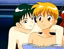 Hentai teen foursome