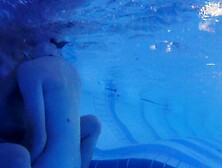 This Teen 18+ couple is so horny,  they MUST fuck underwater in the pool and your are watching