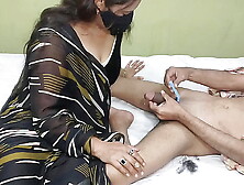 Indian Desi Sister-in-law massaged her father-in-law's dong and after shaving her father-in-law's underwear she got her twat pou