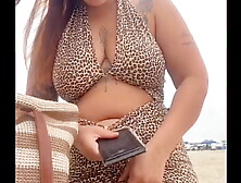 I WENT TO THE BEACH WEARING JUST A DRESS WITHOUT PANTIES,  A FAN CAME UP AND WE TALKED ABOUT SOMETHING DIRTY