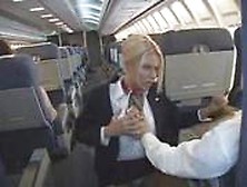 Stewardess Makes His Cock Feel Good