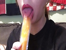 Teasingly Licking My Popsicle