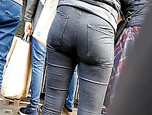 Candid Bum In Denim - Compilation