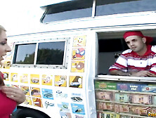 Alyssa Swallowed Enormous Penis and Nailed by Ice Cream stud