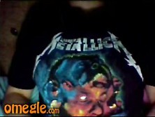 Omegle Hot Teen Big Tits With Metallica Shirt