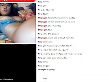 Omegle Teen Fucks Her Pussy