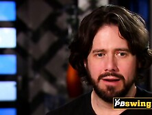 Summer sensual vibes at the Swing House between sexy swinger couples.