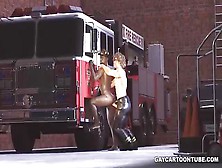 Fire Fighters Interracial Cartoon Porn