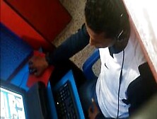 Str8 Spy Guy Cum In His Hand In Cyber Cafe