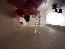 Vixen Corpulent mother I'd like to fuck Has Self-Care Sunday in the Shower With LARGE Clear Vibrator!