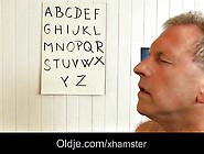 64 senior old fucks young assistant in the medical cabinet