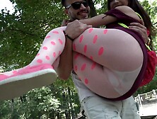 Hardcore outdoor doggy fuck and a cumshot for teen Taylor Krystal