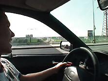 Oral pleasure outdoor for a naughty amateur floozy